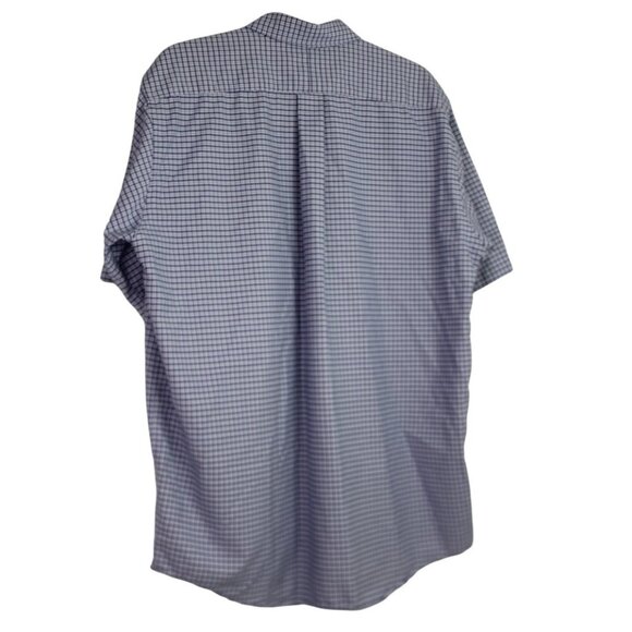 L.L Bean Men’s Button Down Blue Plaid Short Sleeve Shirt - Picture 7 of 7